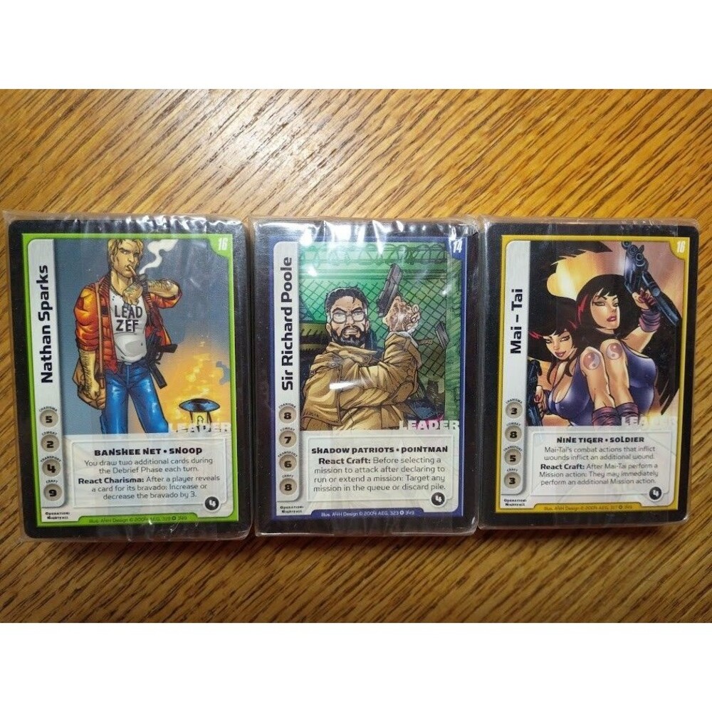 Spycraft CCG Operation Nightfall Starter Deck Lot 3 Sealed Nine Tigers Banshee